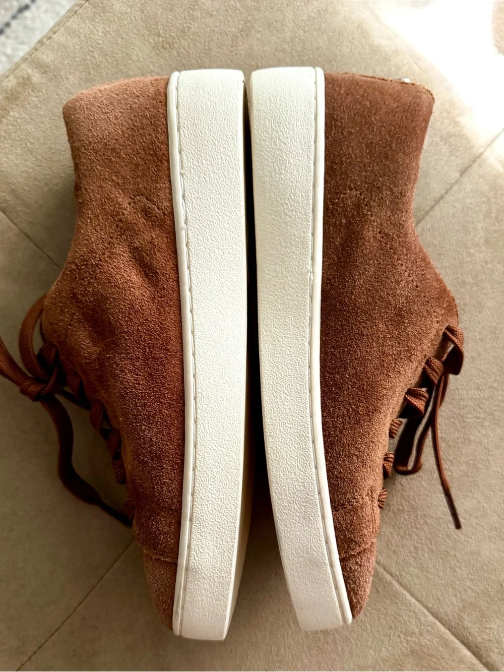 Michael Kors Cognac Genuine Suede Sneakers NEW
